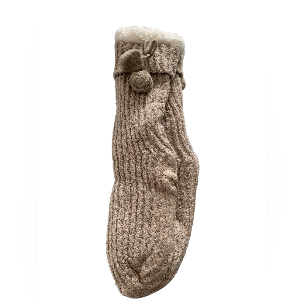 Honeydew Cuddle Pom Cozy Knit Slipper Socks , New With Tags